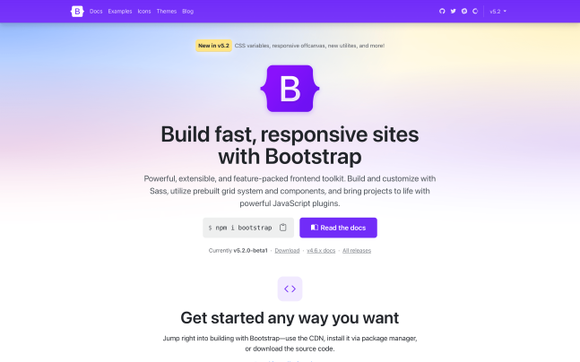 Bootstrap 5 2 0 Beta